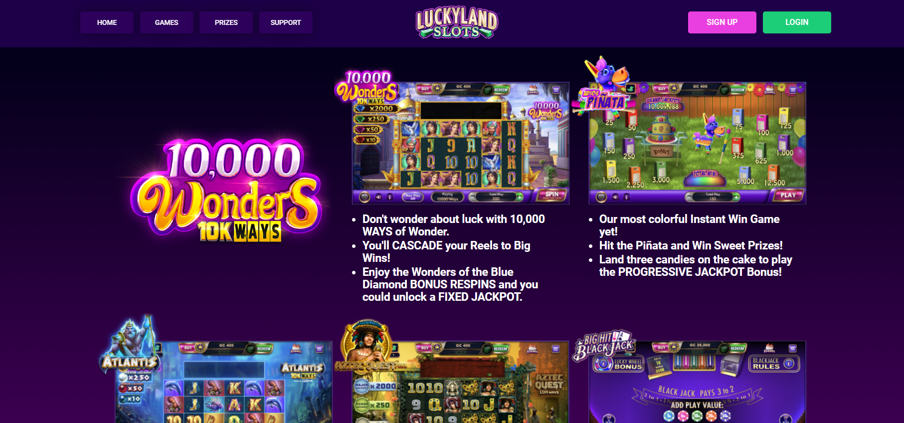 Luckyland welcome bonus